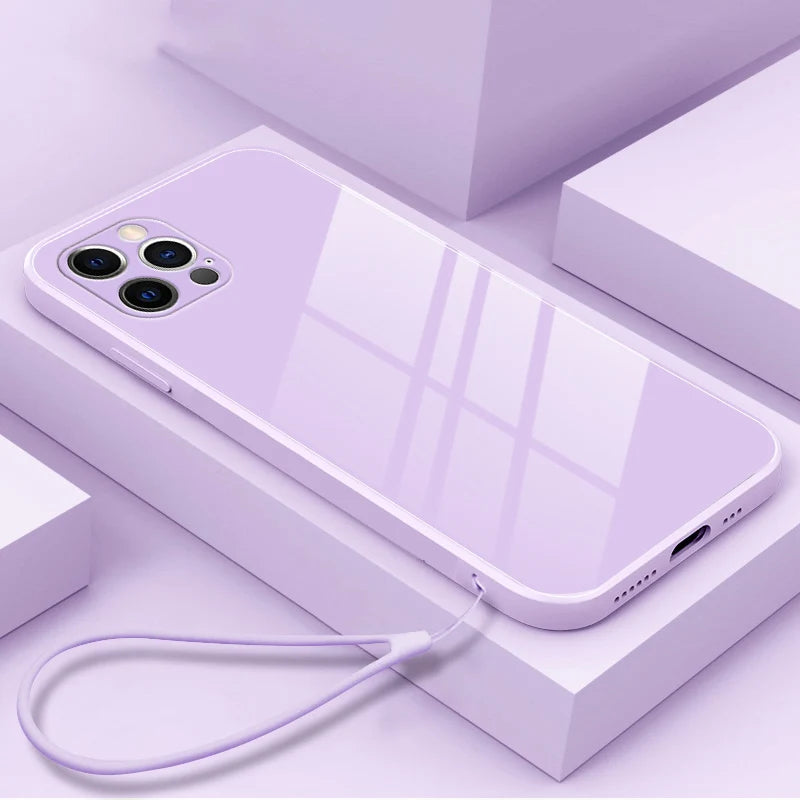 Tempered Glass Strap Phone Case