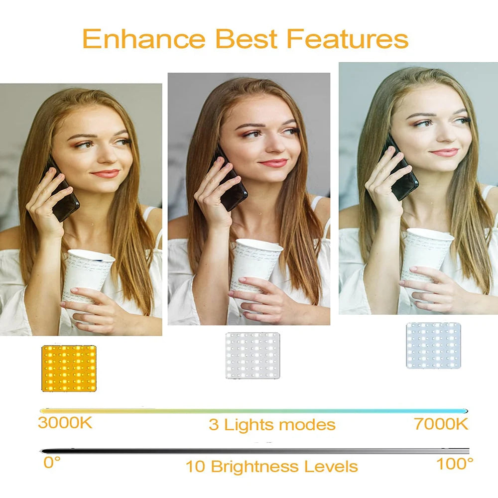 Square Clip-On LED Light for Phone