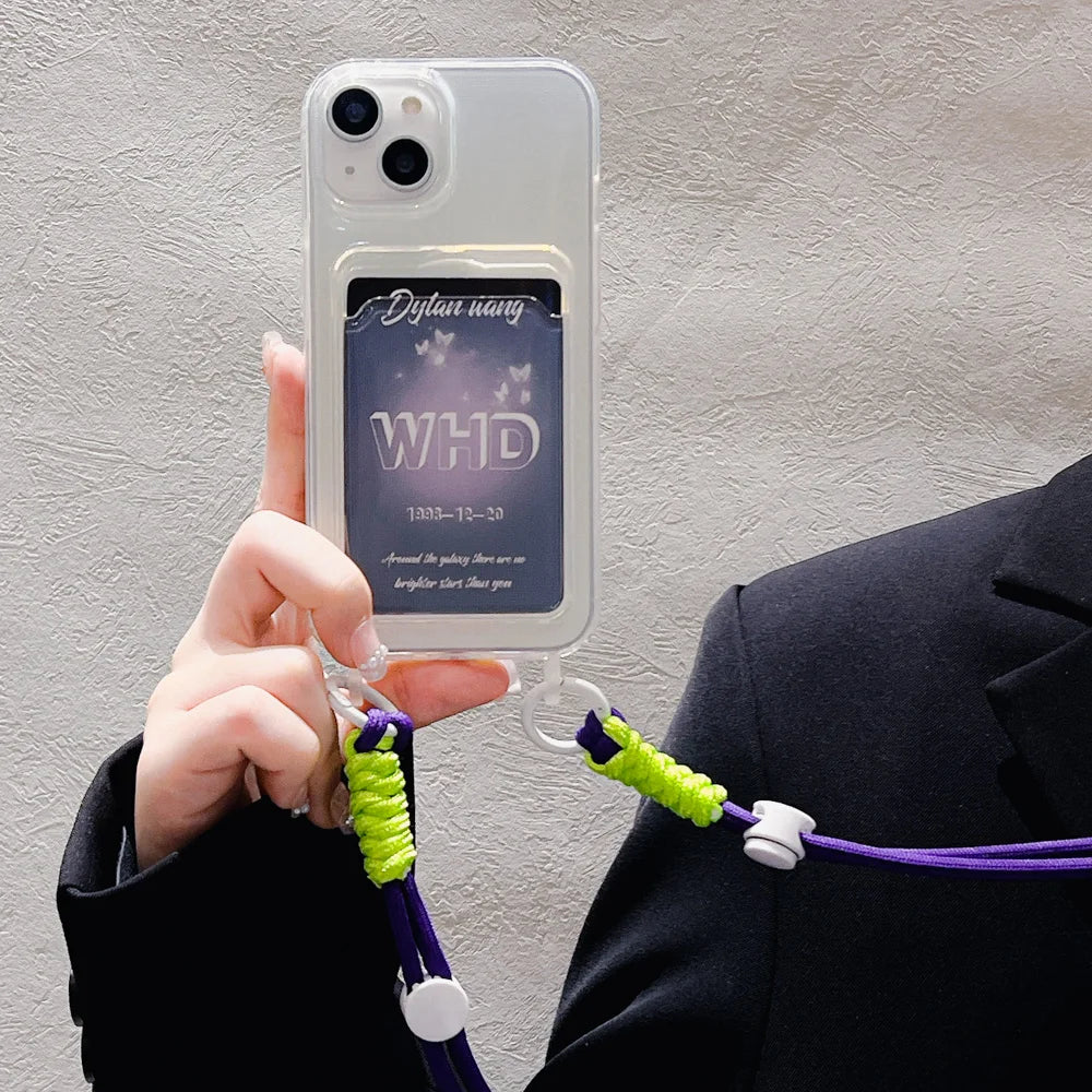 Clear Color Pop Lanyard Phone Case