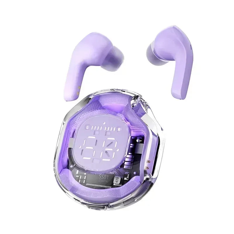 LED Sport Transparent 5.3 Bluetooth Earbuds