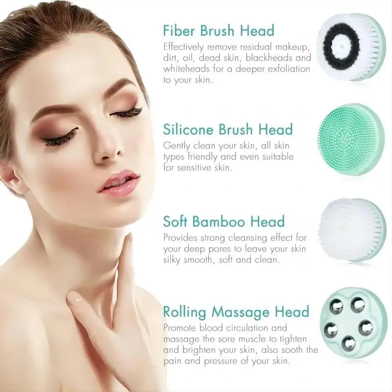 4 in 1 Sonic Electric Facial Cleansing Brush