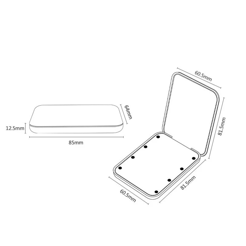 Portable Compact LED Makeup Mirror