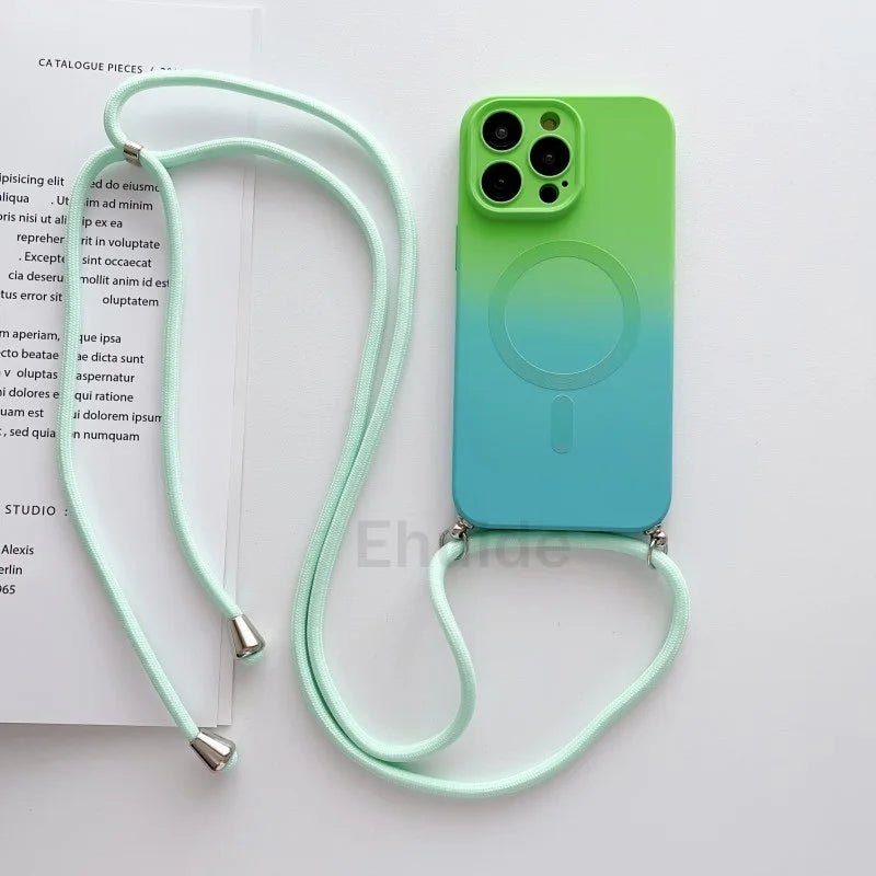 Ombré Crossbody Lanyard Phone Case