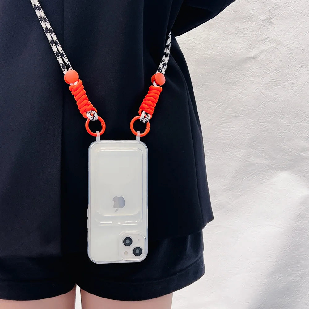 Clear Color Pop Lanyard Phone Case
