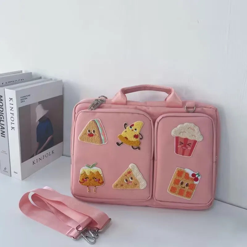 Playful Patches Laptop Shoulder Bag