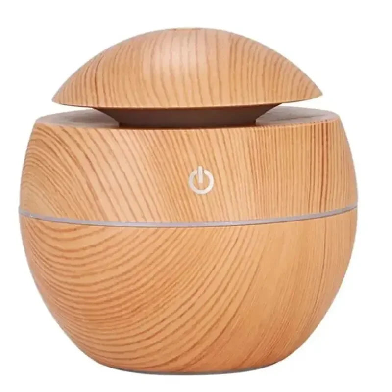 Mini Wood Grain Air Humidifier + Aroma Diffuser