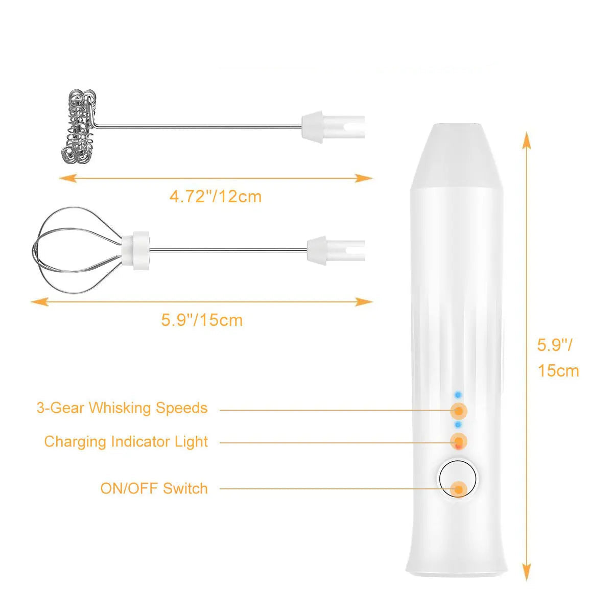 3 Speed Mini Milk Frother