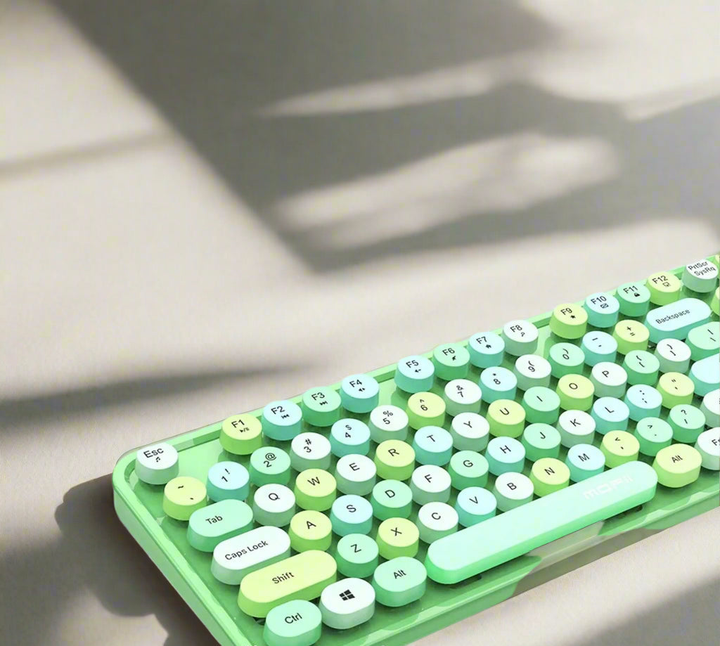 Colorful Keys Wireless Keyboard And Mouse Set