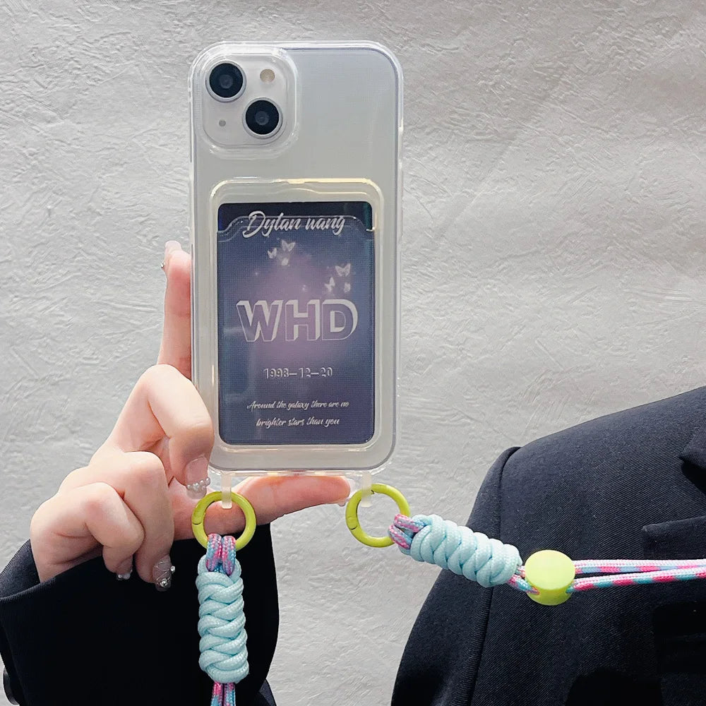 Clear Color Pop Lanyard Phone Case