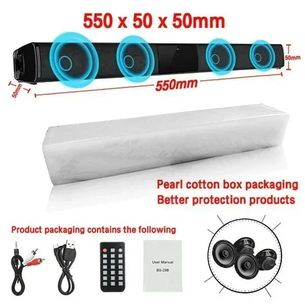 Powerful Wireless Bluetooth Speaker for Home Theatre + Computer