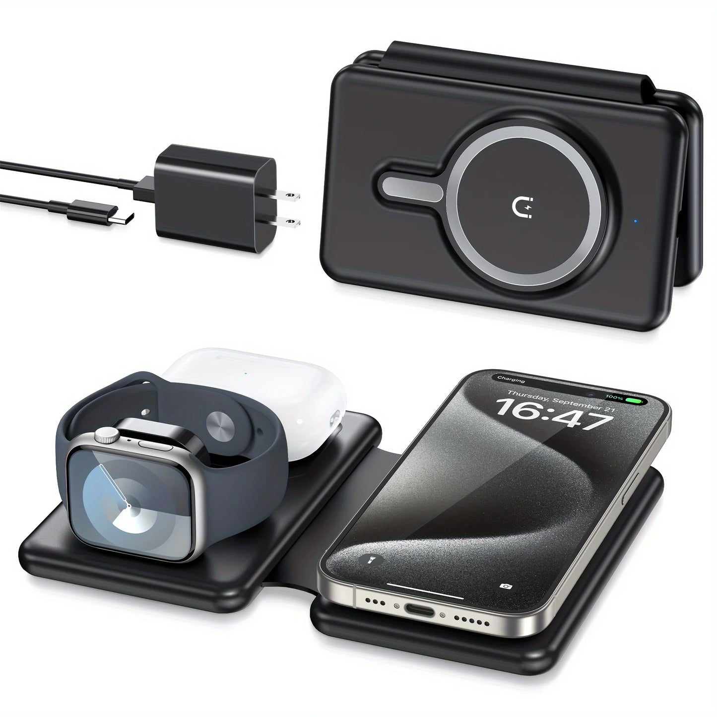 3-in-1 Travel Charging Station Pad