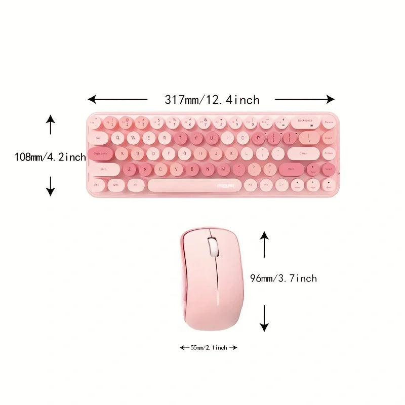 Monochrome Colors Wireless Keyboard and Mouse