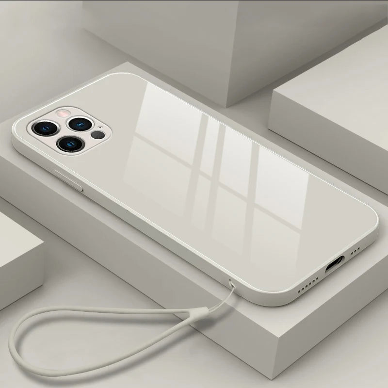 Tempered Glass Strap Phone Case