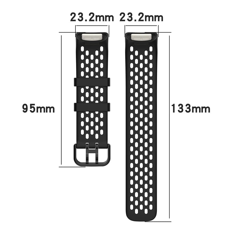 Breathable Rubber Strap For Fitbit