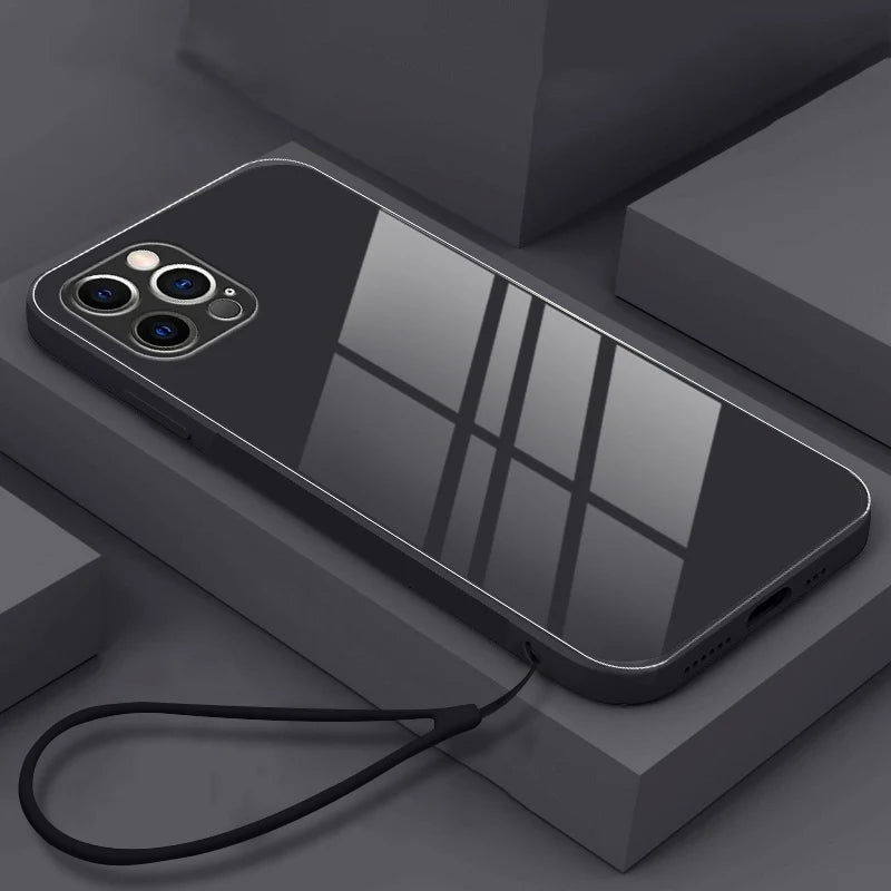 Tempered Glass Strap Phone Case