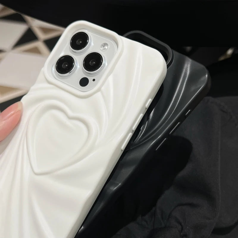 Textured Heart Phone Case