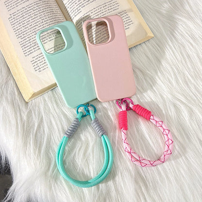 Vibrant Leather Texture Wristlet Phone Case