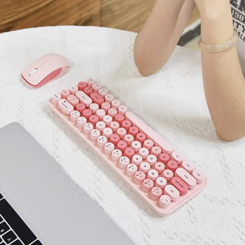 Monochrome Colors Wireless Keyboard and Mouse