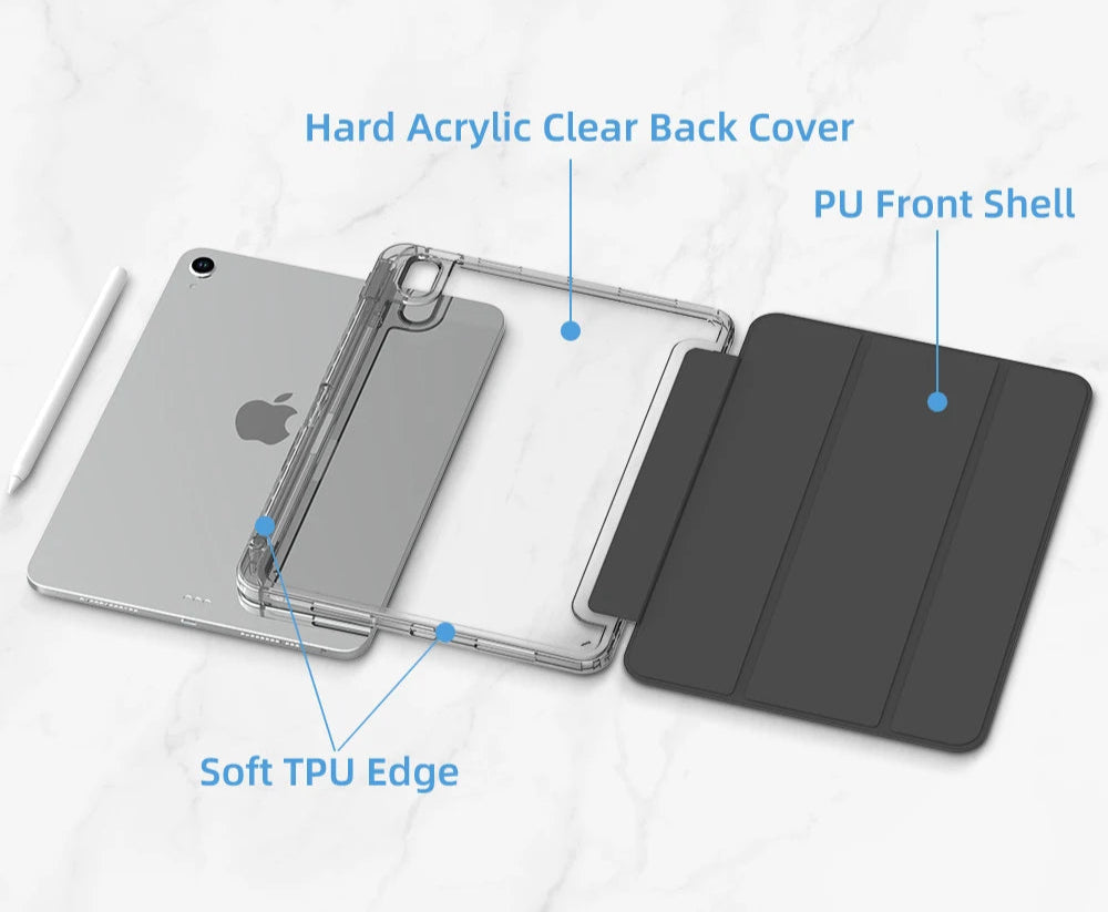 Front Foldable Clear iPad Case