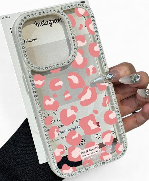Rhinestone Leopard Phone Case