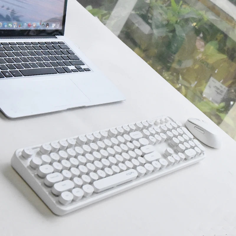 Colorful Keys Wireless Keyboard And Mouse Set