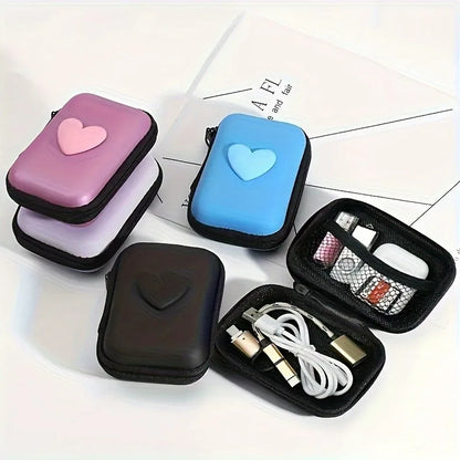 3D Heart Cable Storage Bag