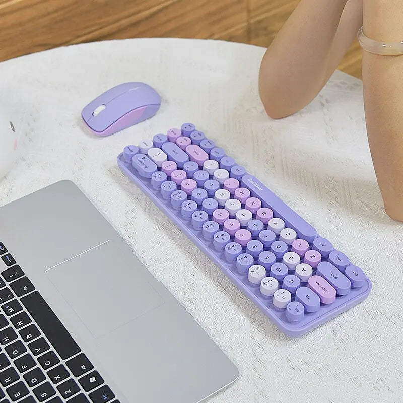 Monochrome Colors Wireless Keyboard and Mouse