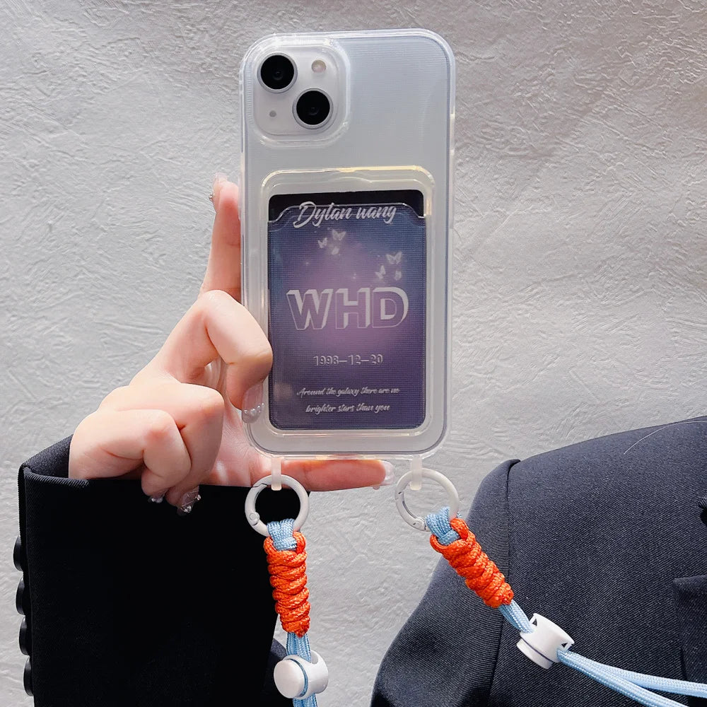 Clear Color Pop Lanyard Phone Case