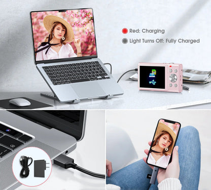 4K Digital Camera HD 48MP with 2.8" Large Screen