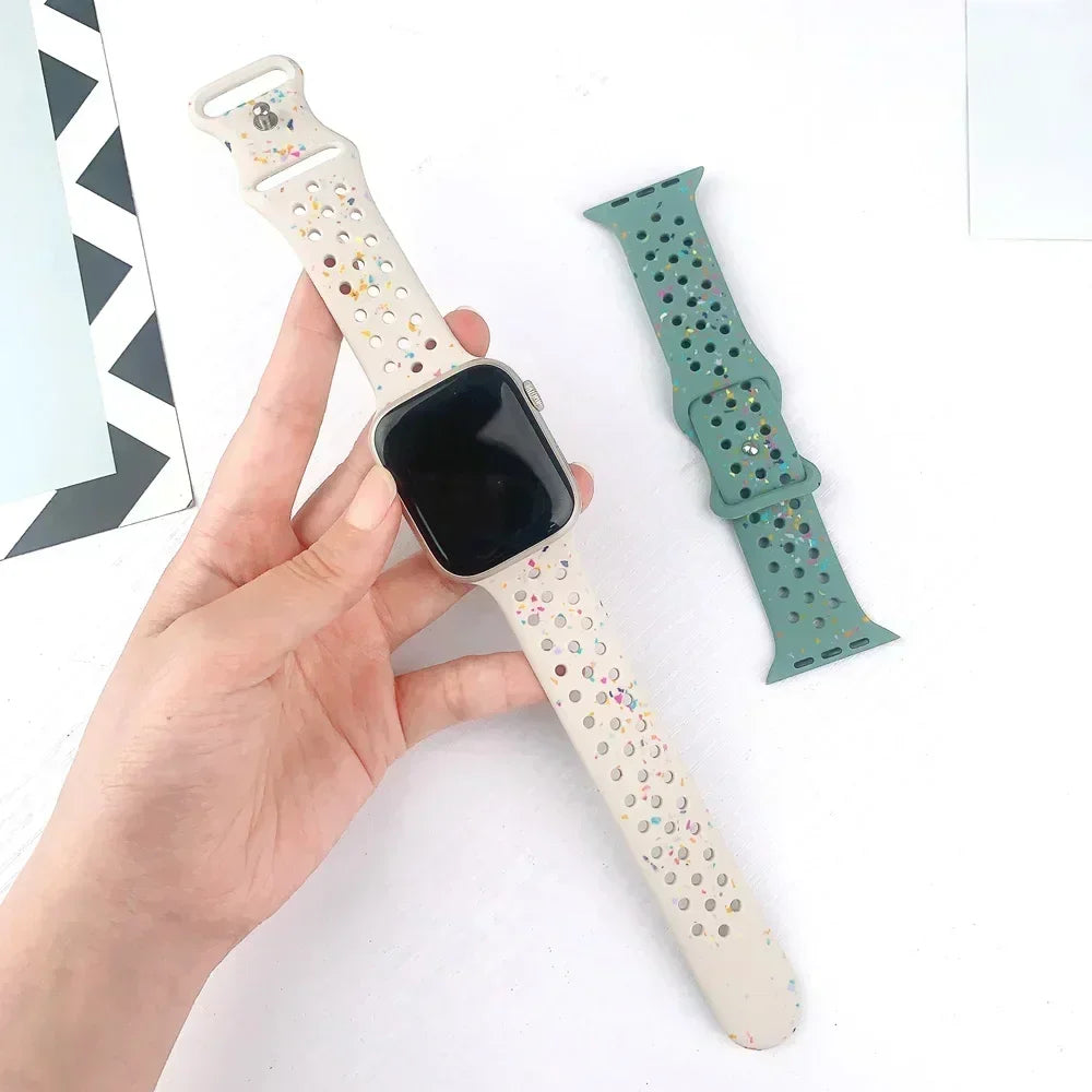 Speckled Silicone Watch Band