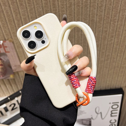 Vibrant Leather Texture Wristlet Phone Case
