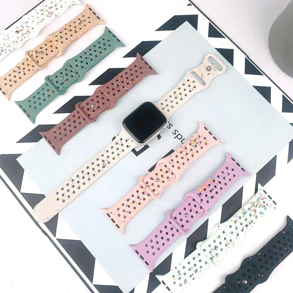 Speckled Silicone Watch Band