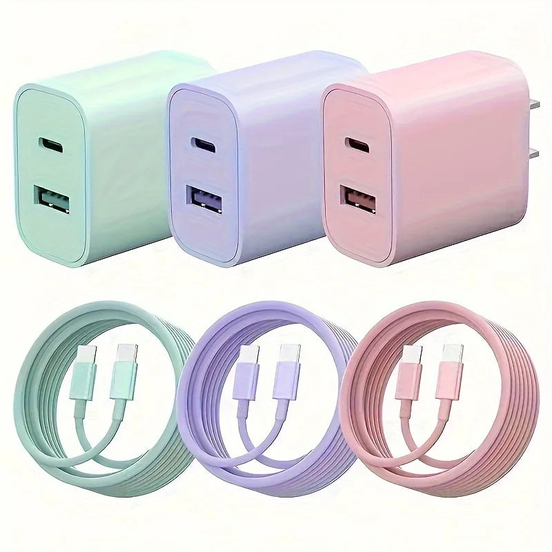 Duel Pastel Charging Set (Adapter + Cable)