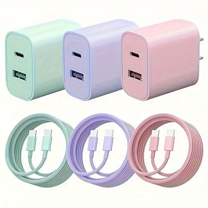 Duel Pastel Charging Set (Adapter + Cable)