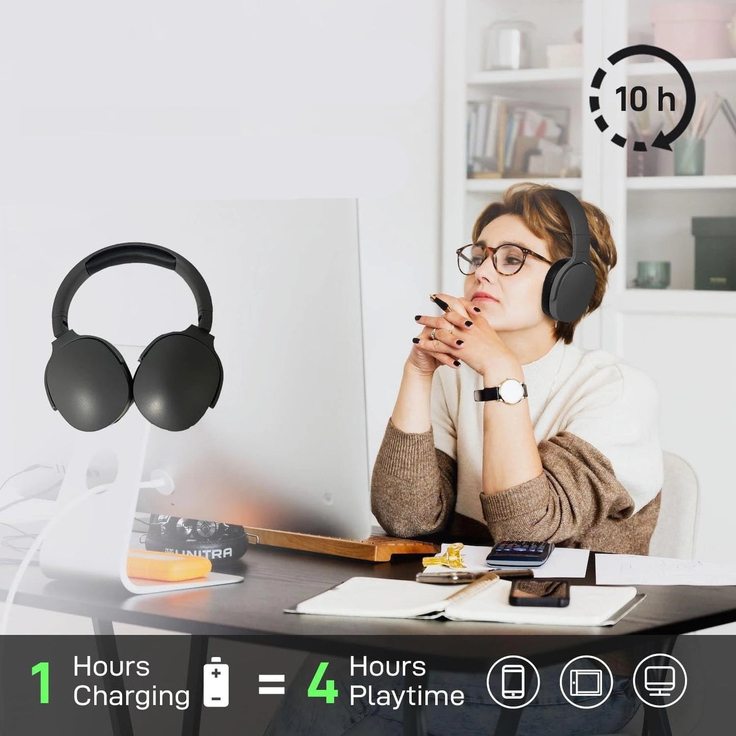 9D Surround Sound Wireless Bluetooth Headphones