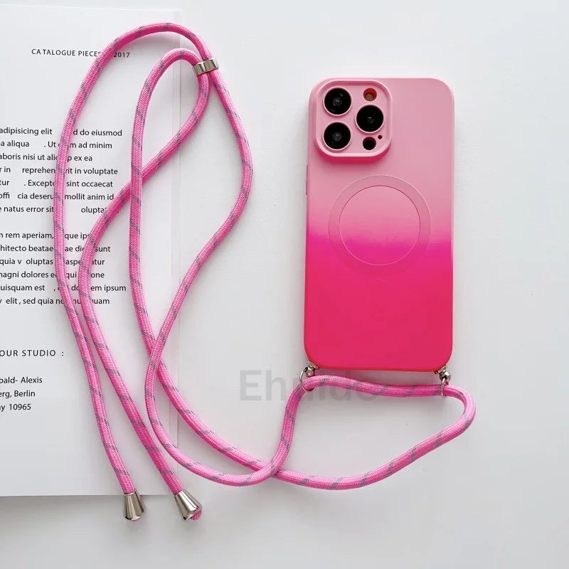 Ombré Crossbody Lanyard Phone Case