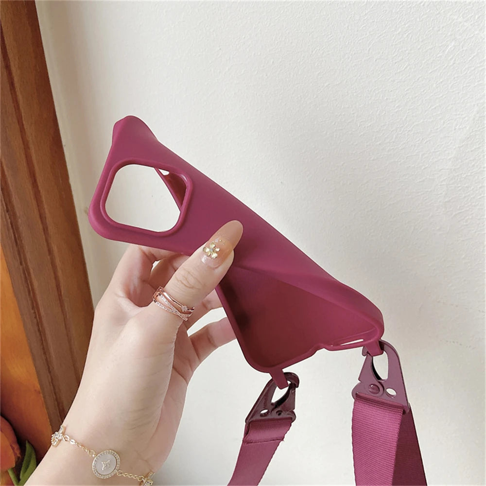 Matte Finish Lanyard Phone Case