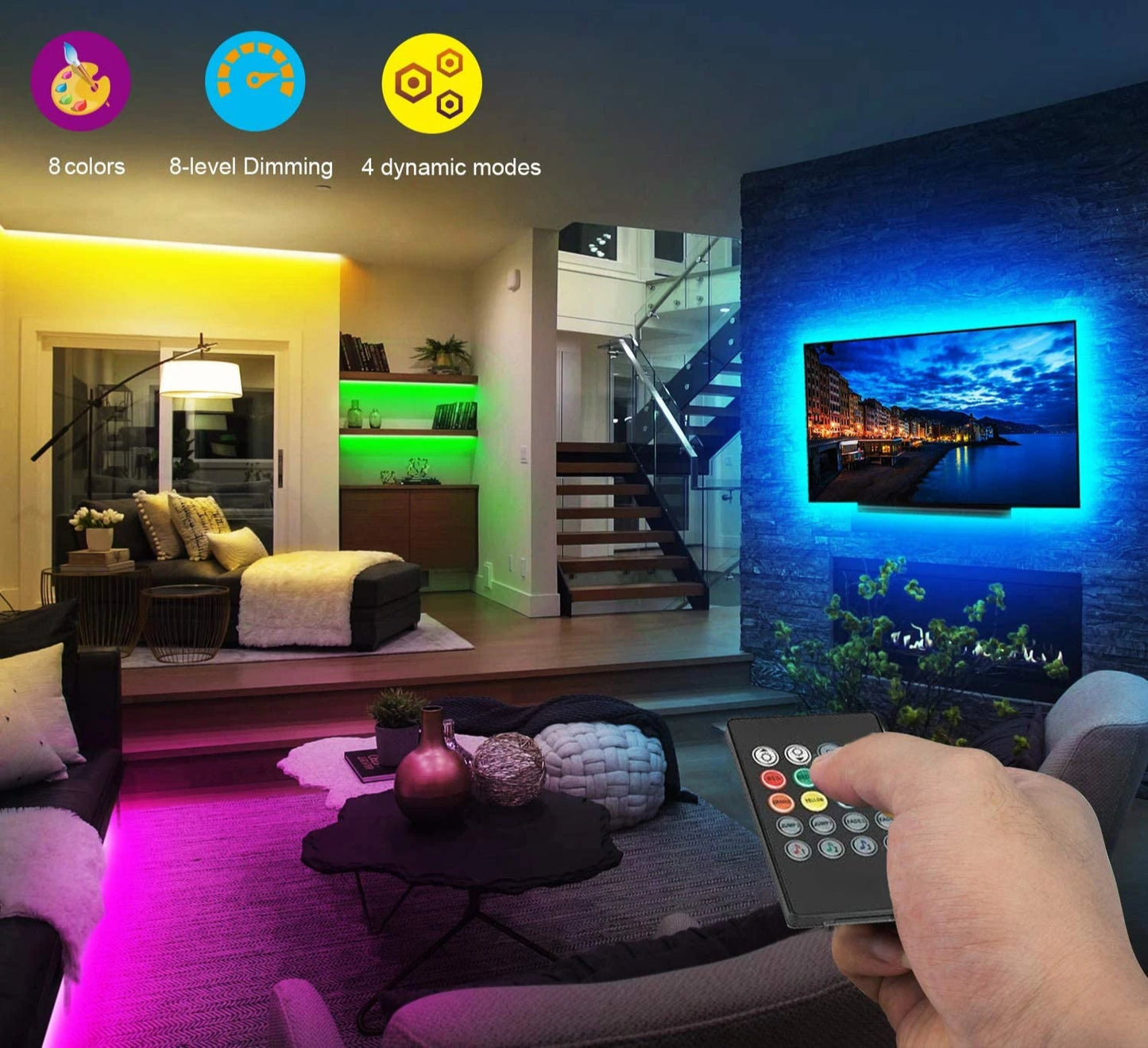 LED Strip Lights with Music Sync