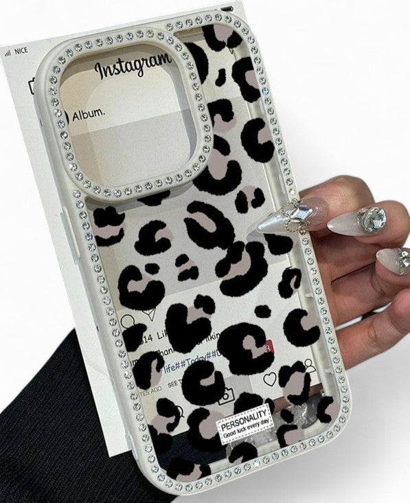 Rhinestone Leopard Phone Case