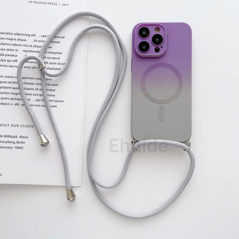 Ombré Crossbody Lanyard Phone Case