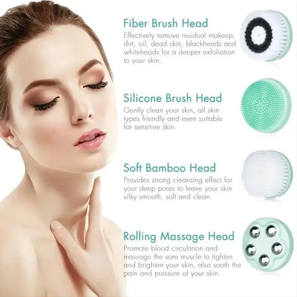 4 in 1 Sonic Electric Facial Cleansing Brush