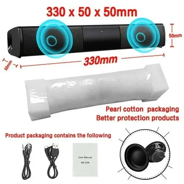 Powerful Wireless Bluetooth Speaker for Home Theatre + Computer