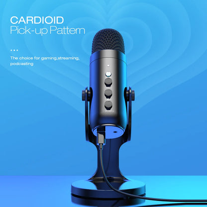 USB Condenser Microphone for Computer + Phone Adapter