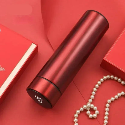 Stainless Steel Thermos Bottle with Digital Temperature Display