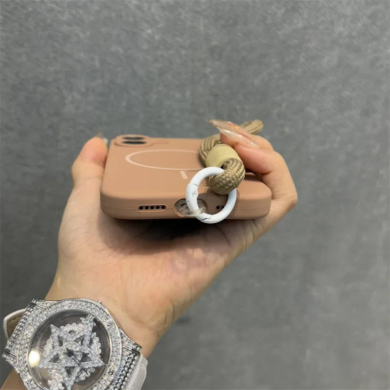 Solid Color Lanyard Phone Case