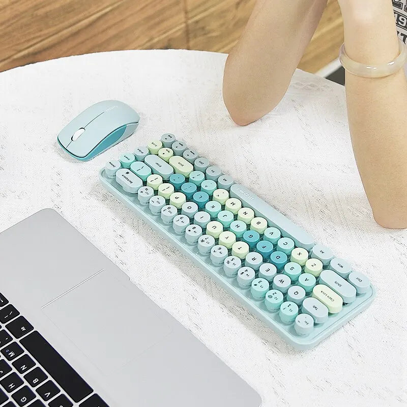 Monochrome Colors Wireless Keyboard and Mouse