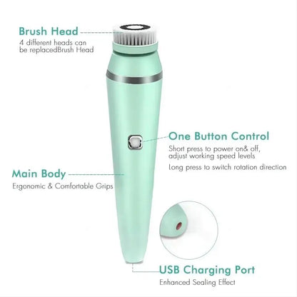 4 in 1 Sonic Electric Facial Cleansing Brush