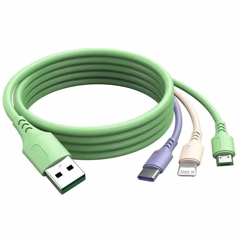 3 In 1 Tri-Color Charging Cable