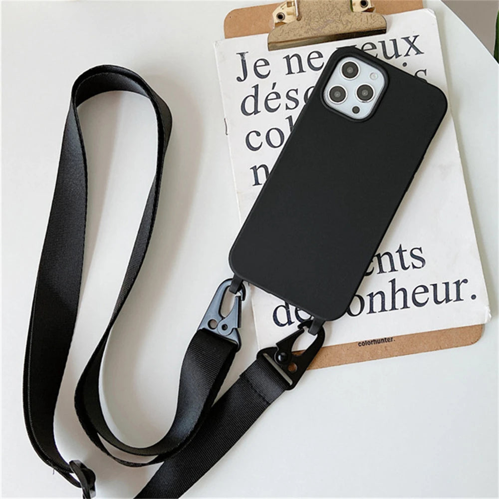 Matte Finish Lanyard Phone Case