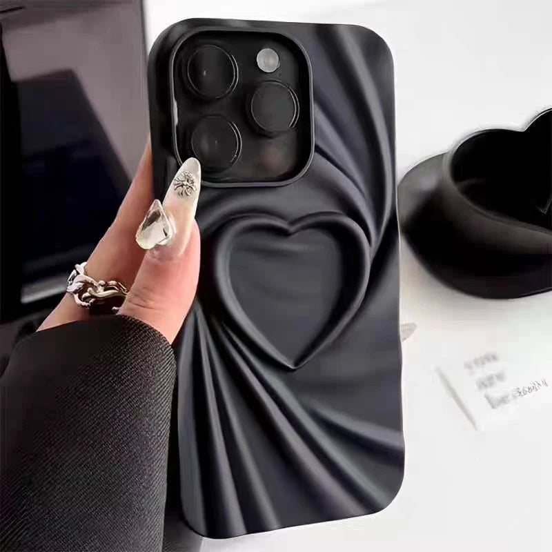 Textured Heart Phone Case